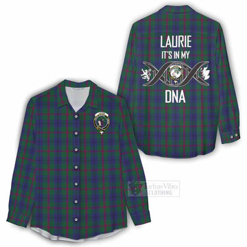 Laurie Tartan Women's Casual Shirt with Family Crest DNA In Me Style - Tartan Vibes Clothing