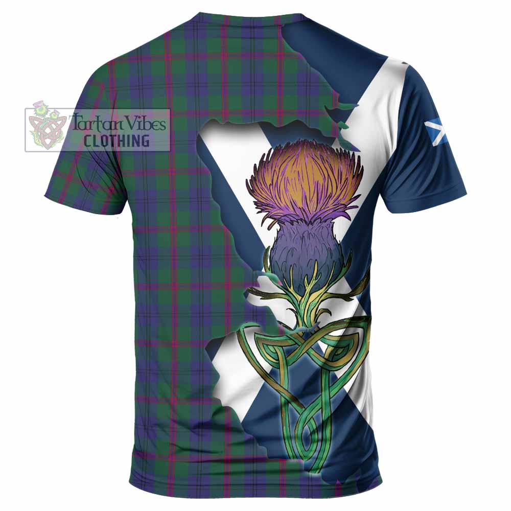 Tartan Vibes Clothing Laurie Tartan Family Crest T-Shirt Scottish Thistle Celtic Inspired