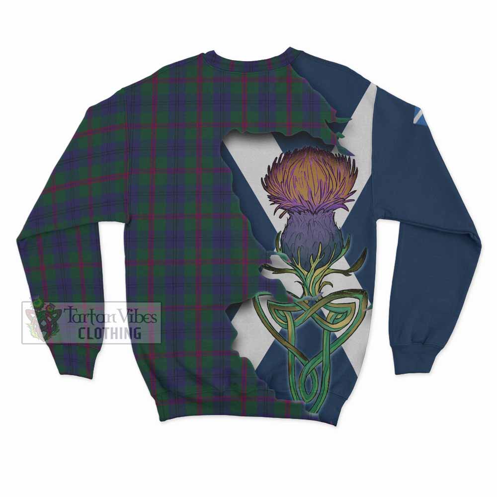 Laurie Tartan Family Crest Sweatshirt Scottish Thistle Celtic Inspired - Tartan Vibes Clothing