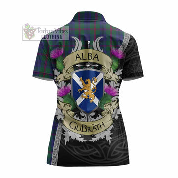 Laurie Tartan Family Crest Women's Polo Shirt Lion Rampant Royal Thistle Shield Celtic Inspired - Tartan Vibes Clothing