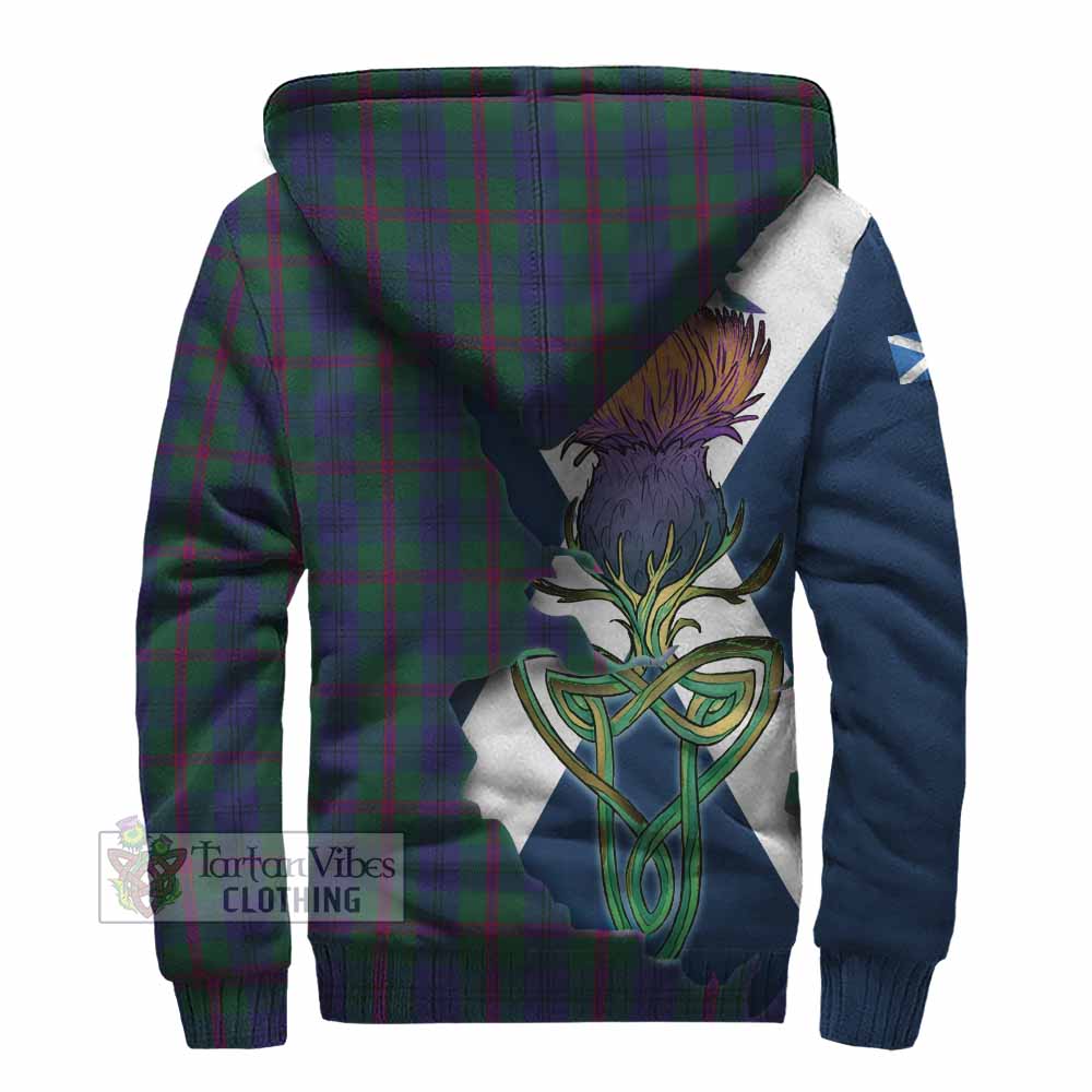 Laurie Tartan Family Crest Sherpa Hoodie Scottish Thistle Celtic Inspired - Tartan Vibes Clothing