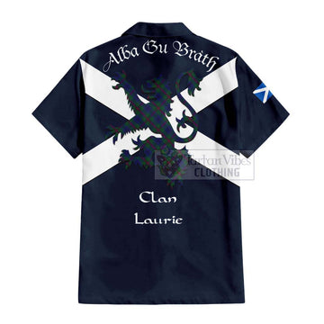 Laurie Tartan Lion Rampant Hawaiian Shirt Proudly Display Your Heritage with Alba Gu Brath and Clan Name - Tartan Vibes Clothing