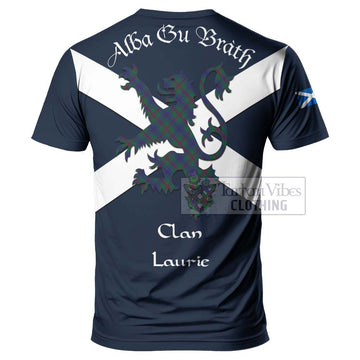 Laurie Tartan Lion Rampant T-Shirt Proudly Display Your Heritage with Alba Gu Brath and Clan Name - Tartan Vibes Clothing