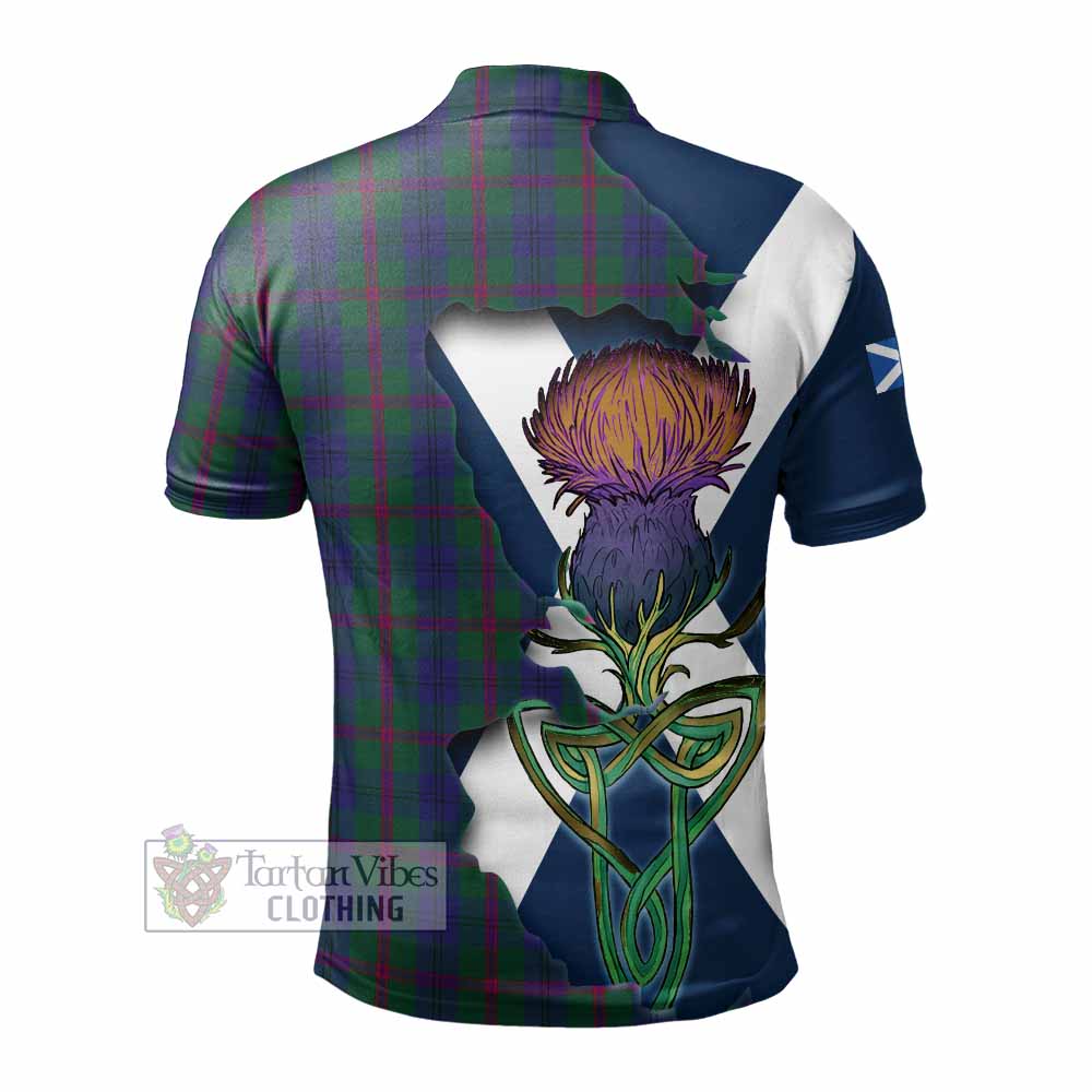 Tartan Vibes Clothing Laurie Tartan Family Crest Polo Shirt Scottish Thistle Celtic Inspired