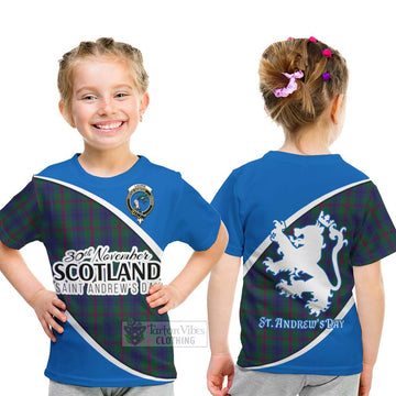 Laurie Family Crest Tartan Kid T-Shirt Celebrate Saint Andrew's Day in Style - Tartan Vibes Clothing