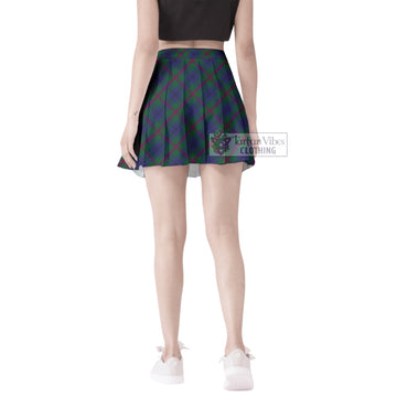 Laurie Tartan Women's Plated Mini Skirt Cross Style - Tartan Vibes Clothing