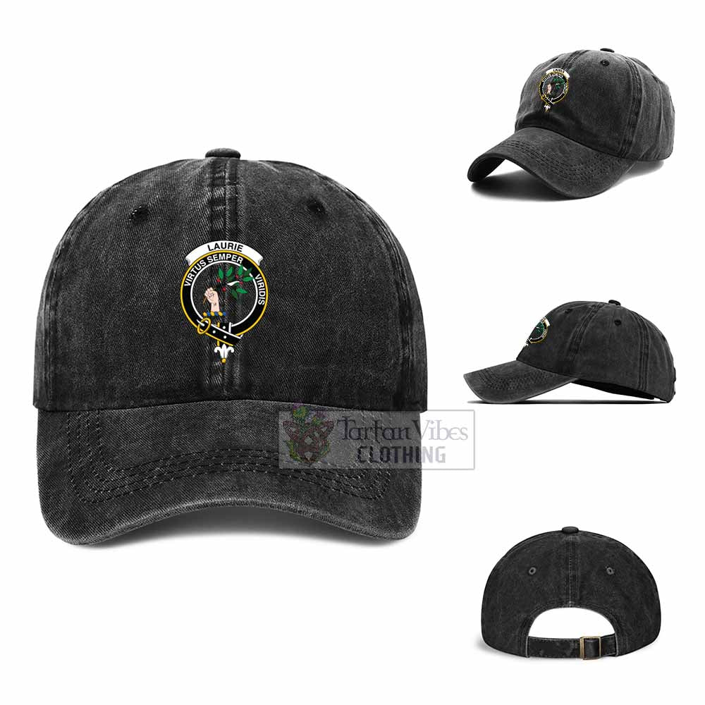 Tartan Vibes Clothing Laurie Clan Crest Denim Classic Cap