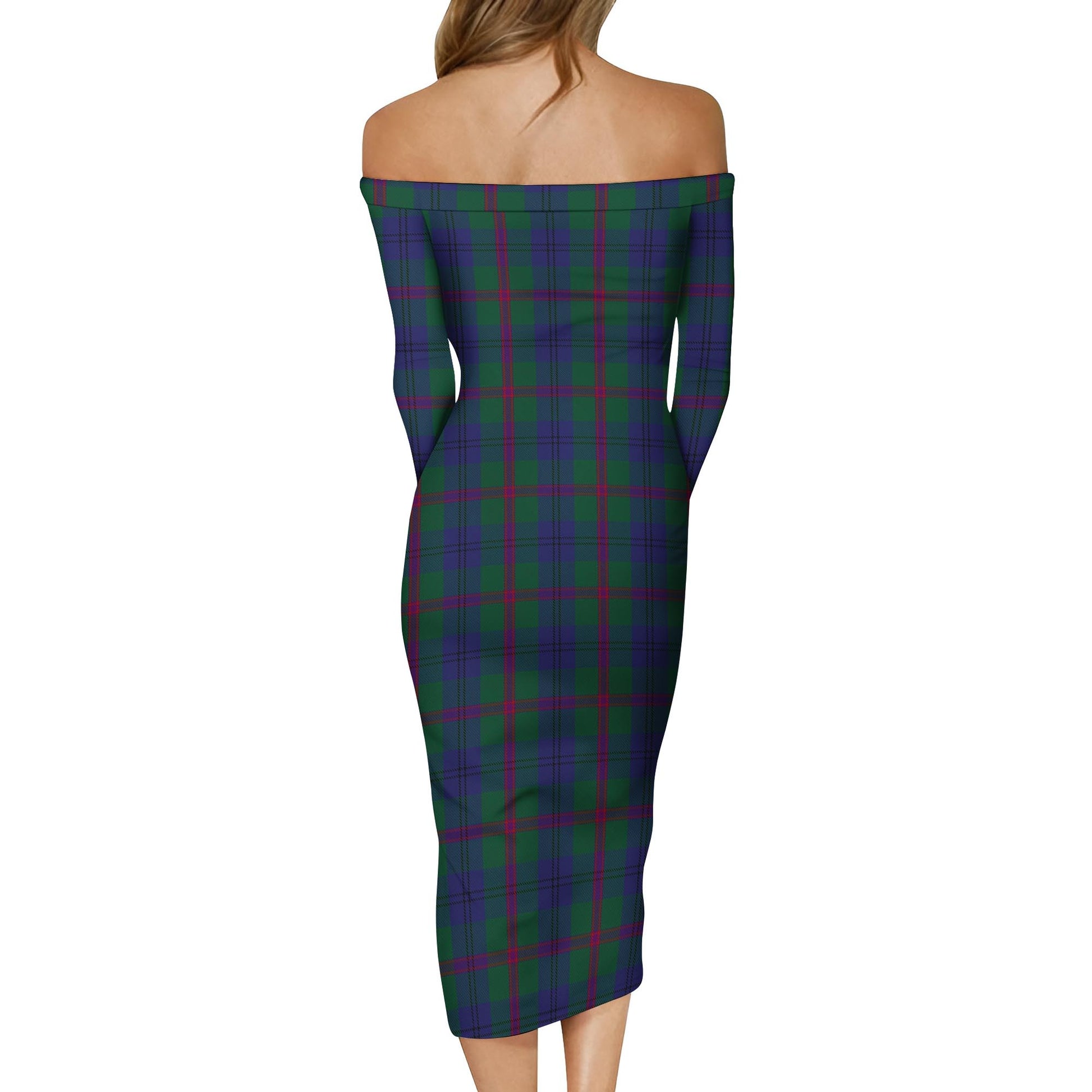 Laurie Tartan Off Shoulder Lady Dress - Tartan Vibes Clothing