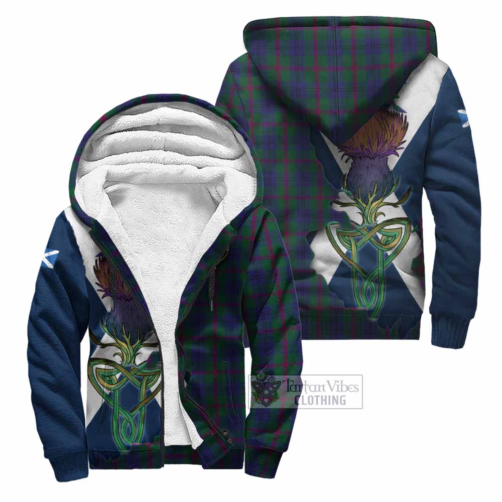 Laurie Tartan Family Crest Sherpa Hoodie Scottish Thistle Celtic Inspired Unisex - Tartan Vibes Clothing