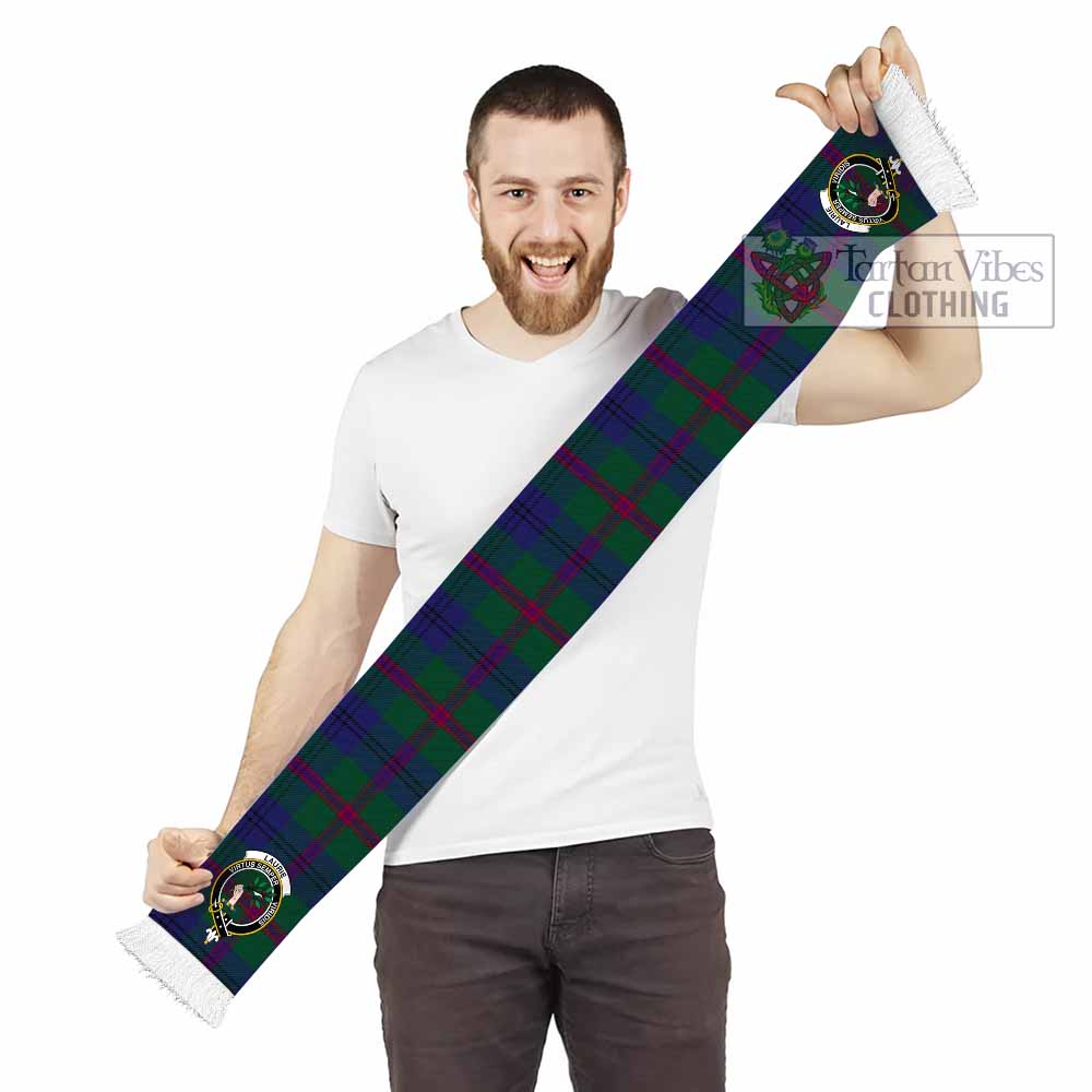 Laurie Tartan Ruffneck Scarf with Family Crest - Tartan Vibes Clothing