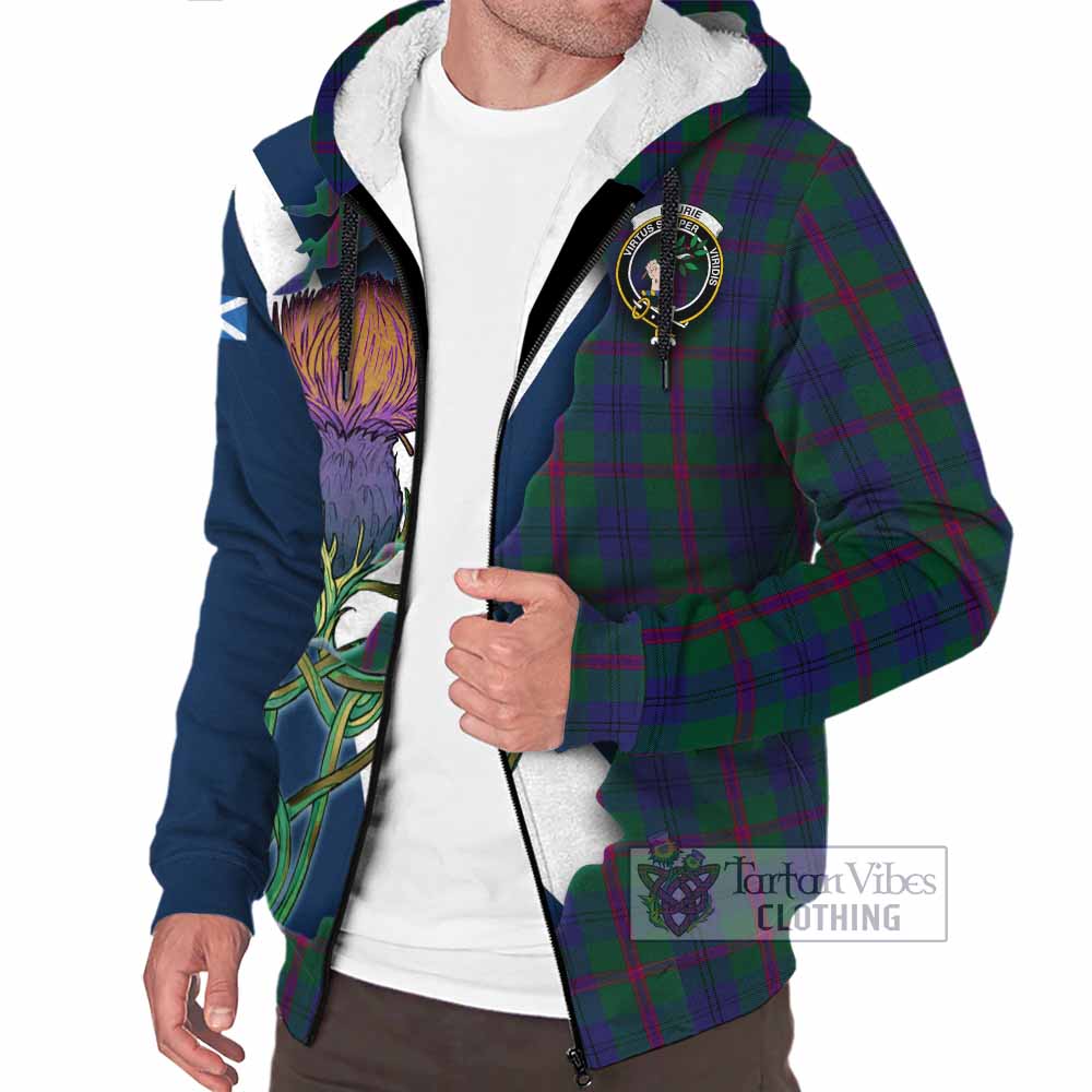 Laurie Tartan Family Crest Sherpa Hoodie Scottish Thistle Celtic Inspired - Tartan Vibes Clothing