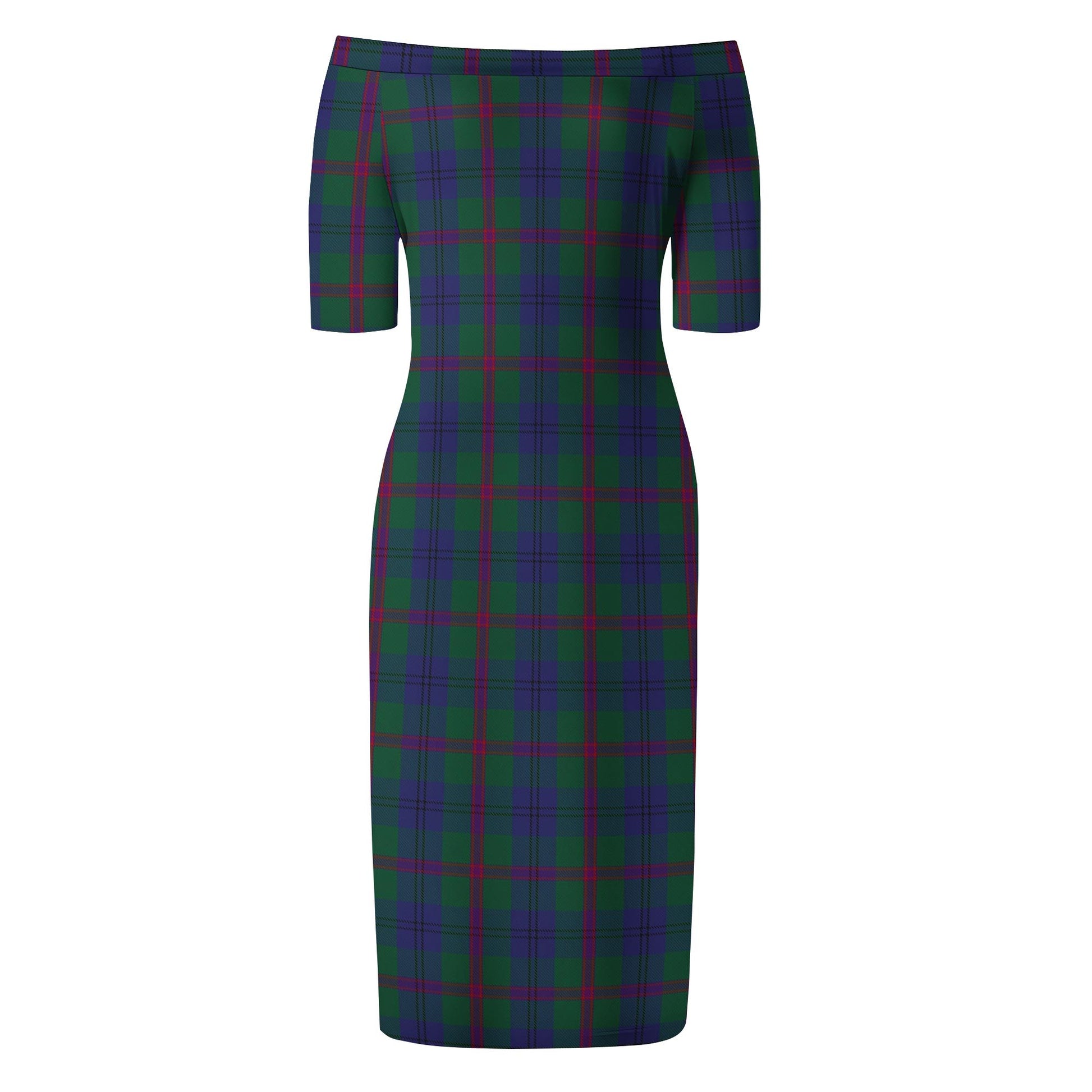 Laurie Tartan Off Shoulder Lady Dress - Tartan Vibes Clothing