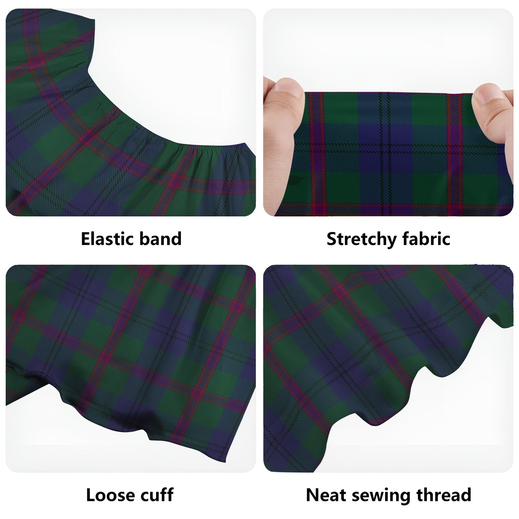 Laurie Tartan Off Shoulder Long Dress - Tartan Vibes Clothing