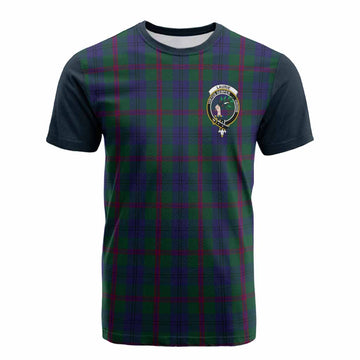 Laurie Tartan Accent Cotton T-shirt with Family Crest