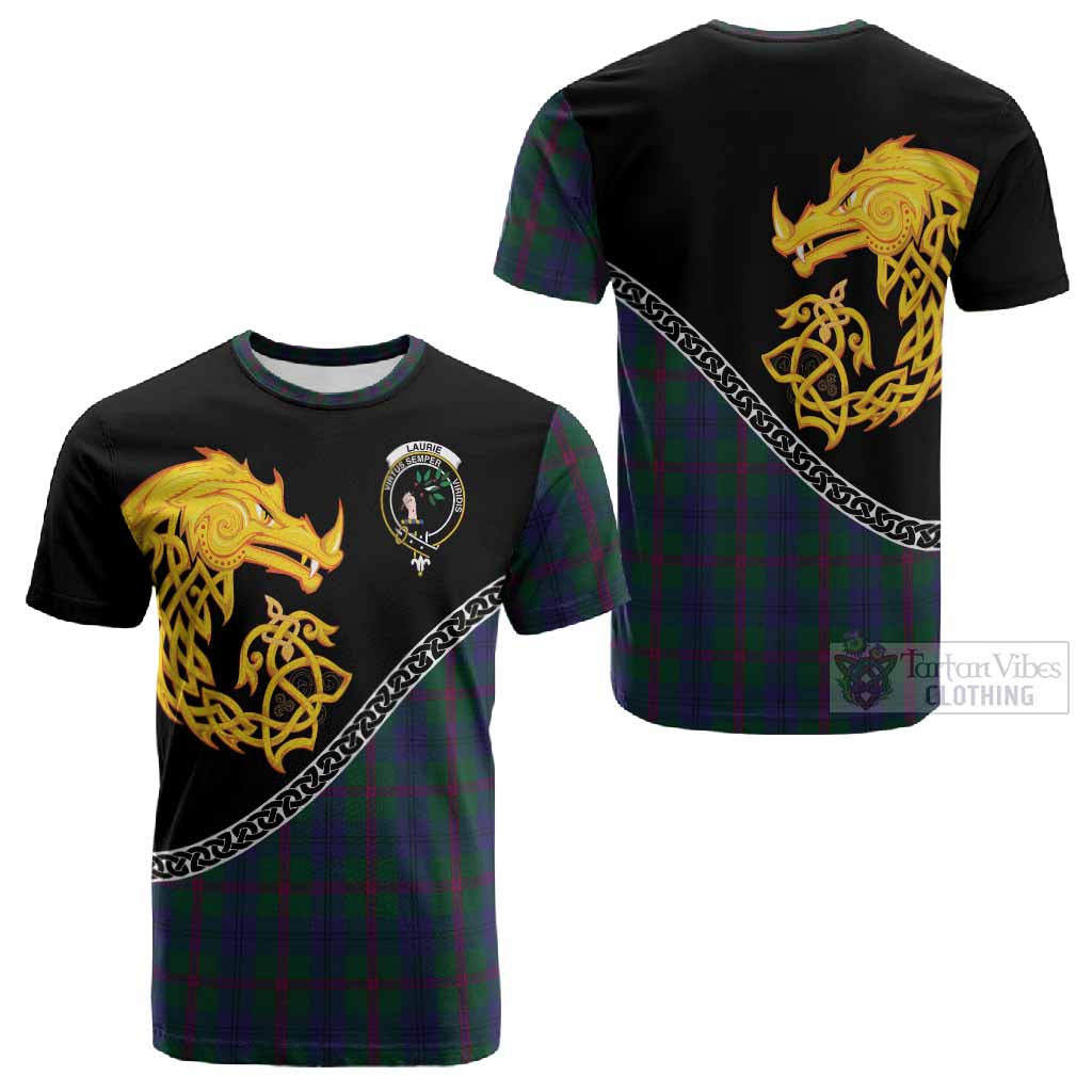 Laurie Tartan Crest Cotton T-shirt Legendary Dragon Knot Half Style