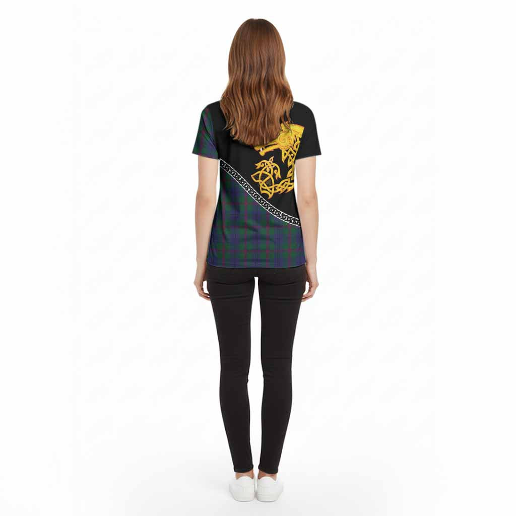 Laurie Tartan Crest Cotton T-shirt Legendary Dragon Knot Half Style