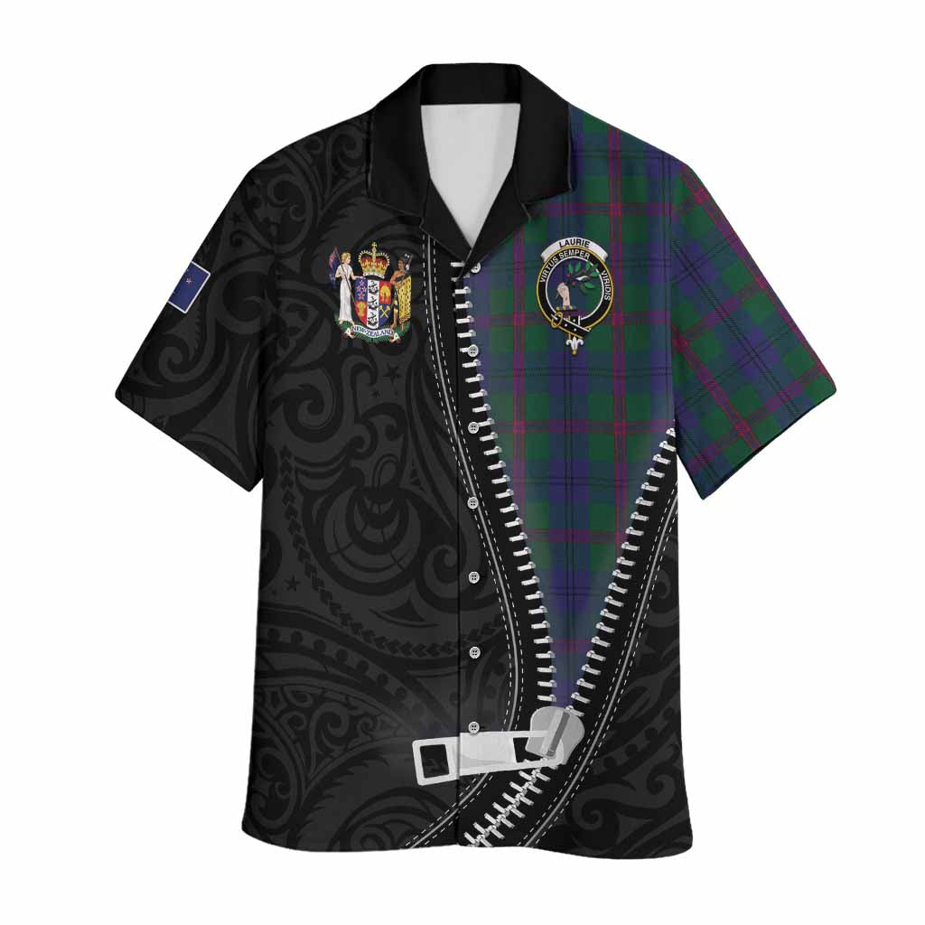 Laurie Tartan Hawaiian Shirt New Zealand Pattern Unique Zipper Stylized