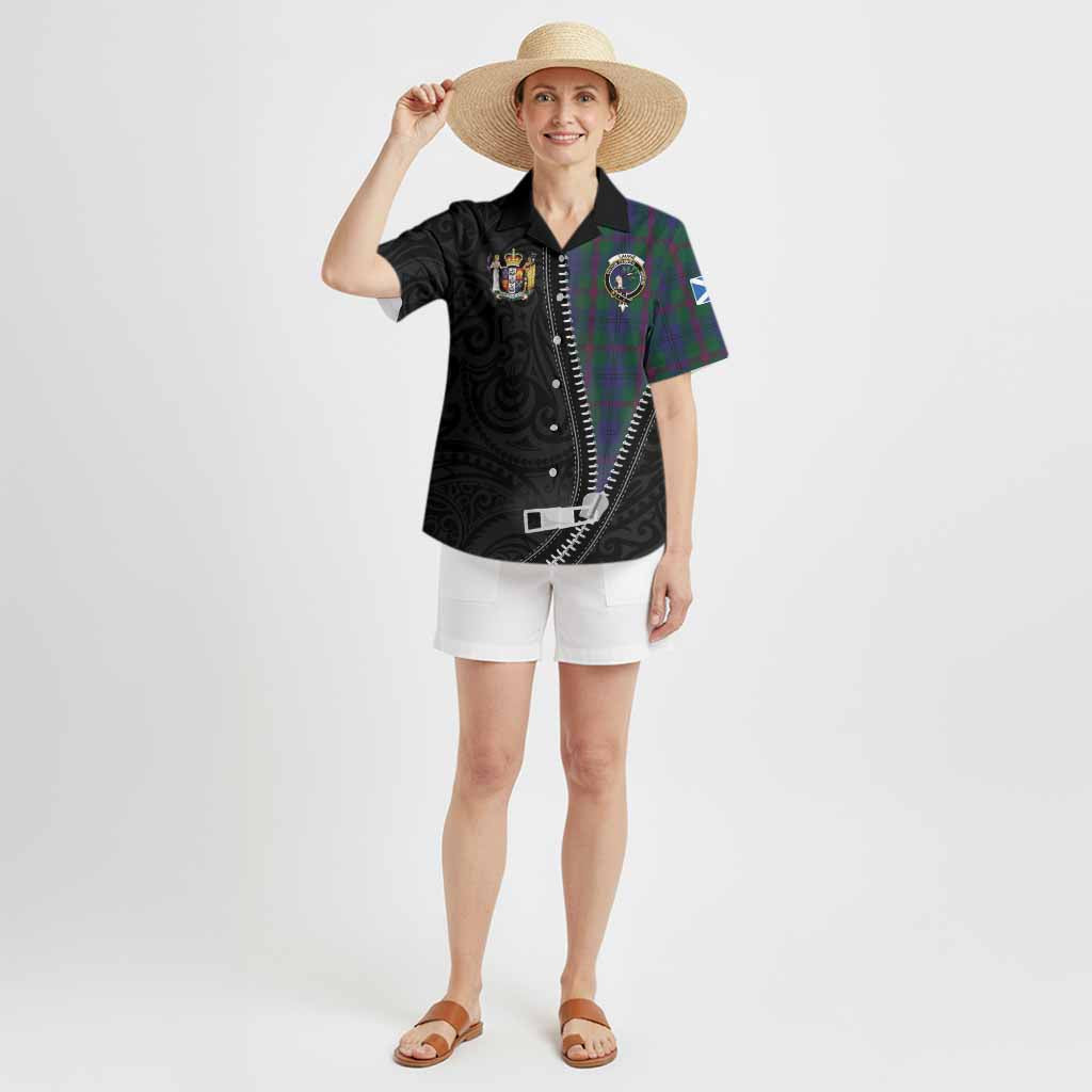 Laurie Tartan Hawaiian Shirt New Zealand Pattern Unique Zipper Stylized