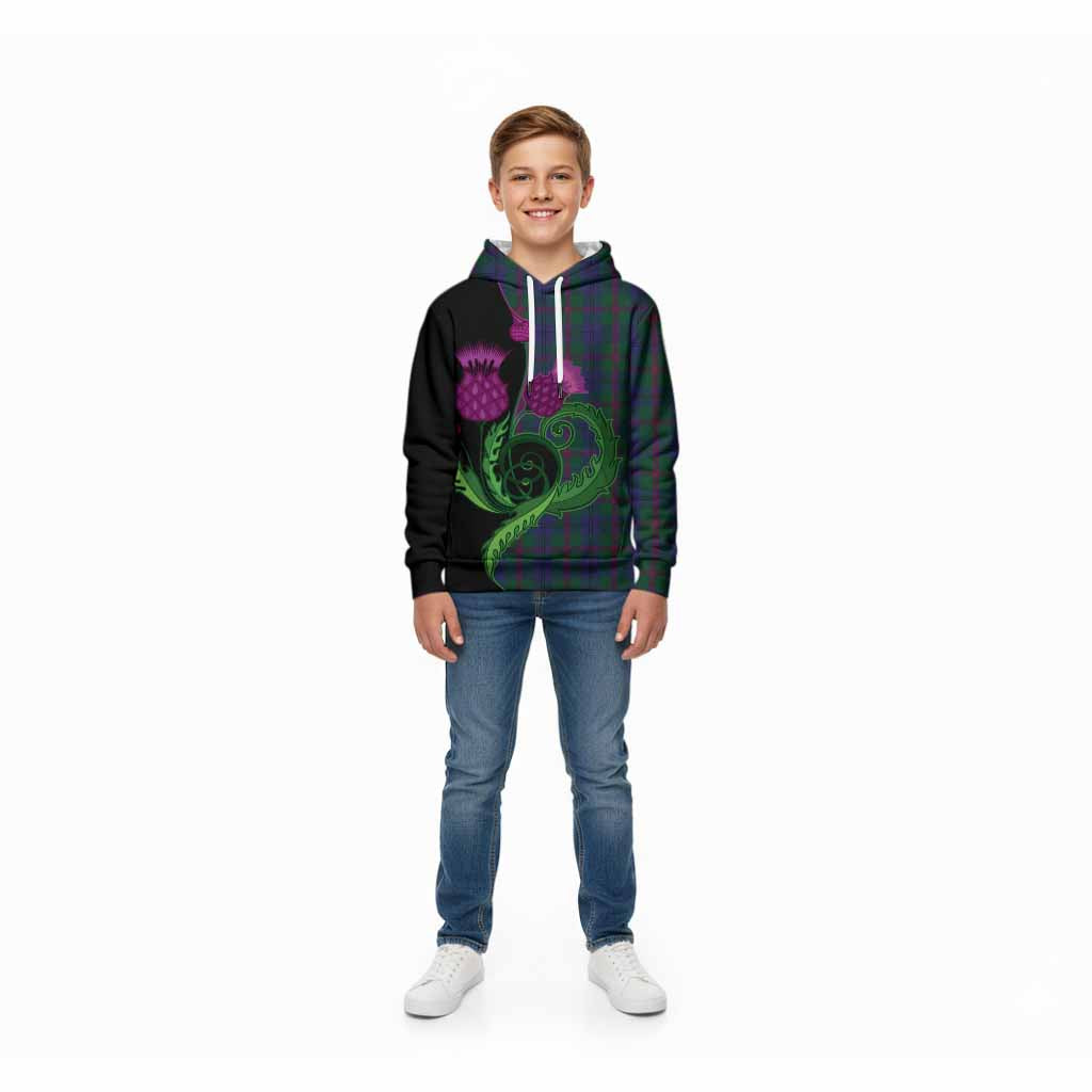 Laurie Tartan Kid Hoodie Traditional Scottish Thistle
