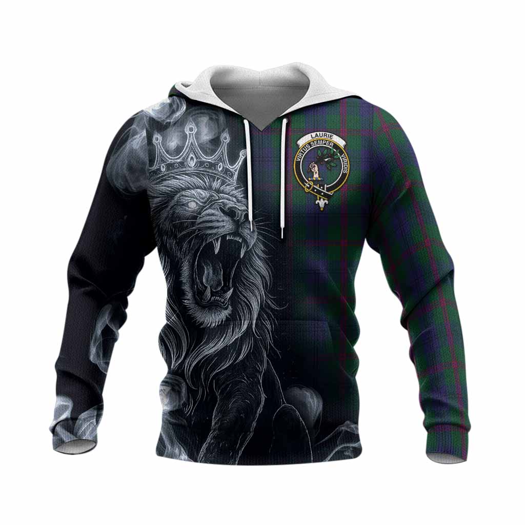 Laurie Tartan Knitted Hoodie Roaring Lion Heritage