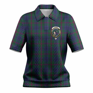 Laurie Tartan Women’s Polo Sweater Top with Family Crest