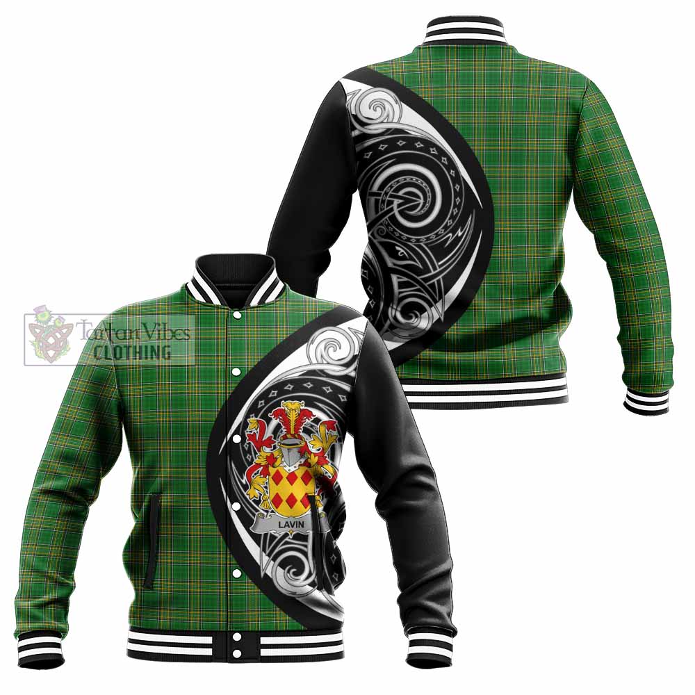 Tartan Vibes Clothing Lavin Irish Clan Baseball Jacket Celtic Circle Style