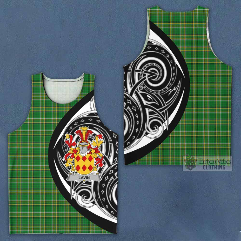 Tartan Vibes Clothing Lavin Irish Clan Men's Tank Top Celtic Circle Style