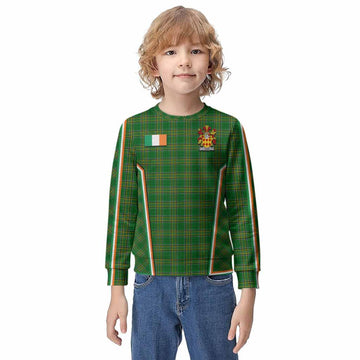 Lavin Irish Clan Coat of Arm Tartan Kid Knitted Sweatshirt Flag Style