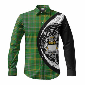 Lawless Irish Clan Long Sleeve Button Shirt Celtic Circle Style Men's Shirt S - Tartan Vibes Clothing