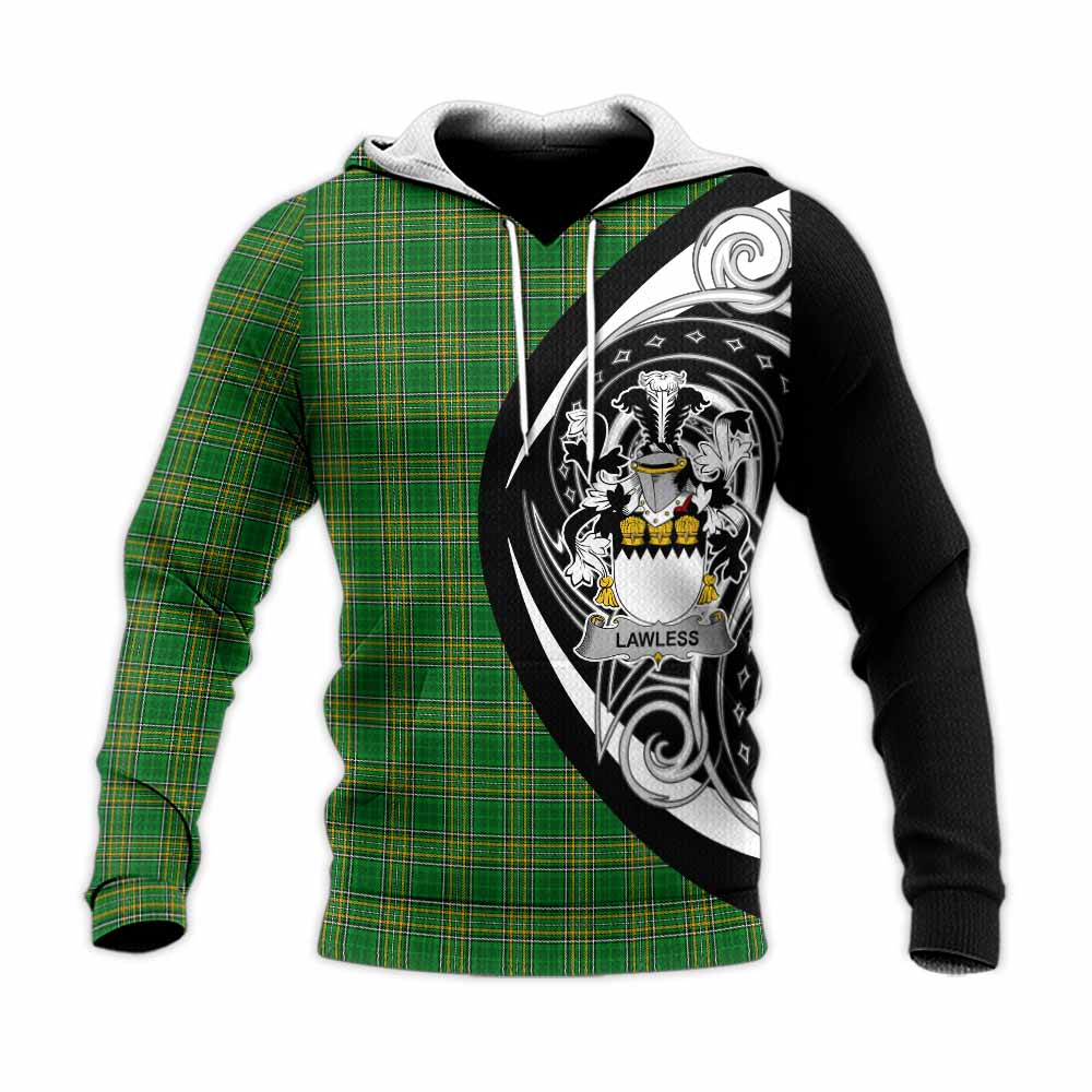 Lawless Irish Clan Knitted Hoodie Celtic Circle Style Unisex Knitted Pullover Hoodie - Tartan Vibes Clothing