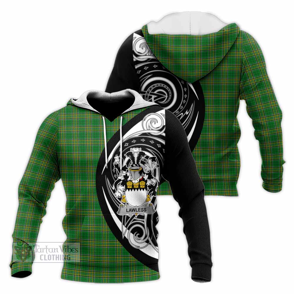 Lawless Irish Clan Knitted Hoodie Celtic Circle Style - Tartan Vibes Clothing