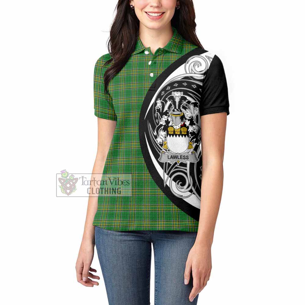 Lawless Irish Clan Women's Polo Shirt Celtic Circle Style - Tartan Vibes Clothing
