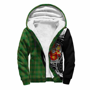 Tartan Vibes Clothing Leahy Irish Clan Sherpa Hoodie Celtic Circle Style