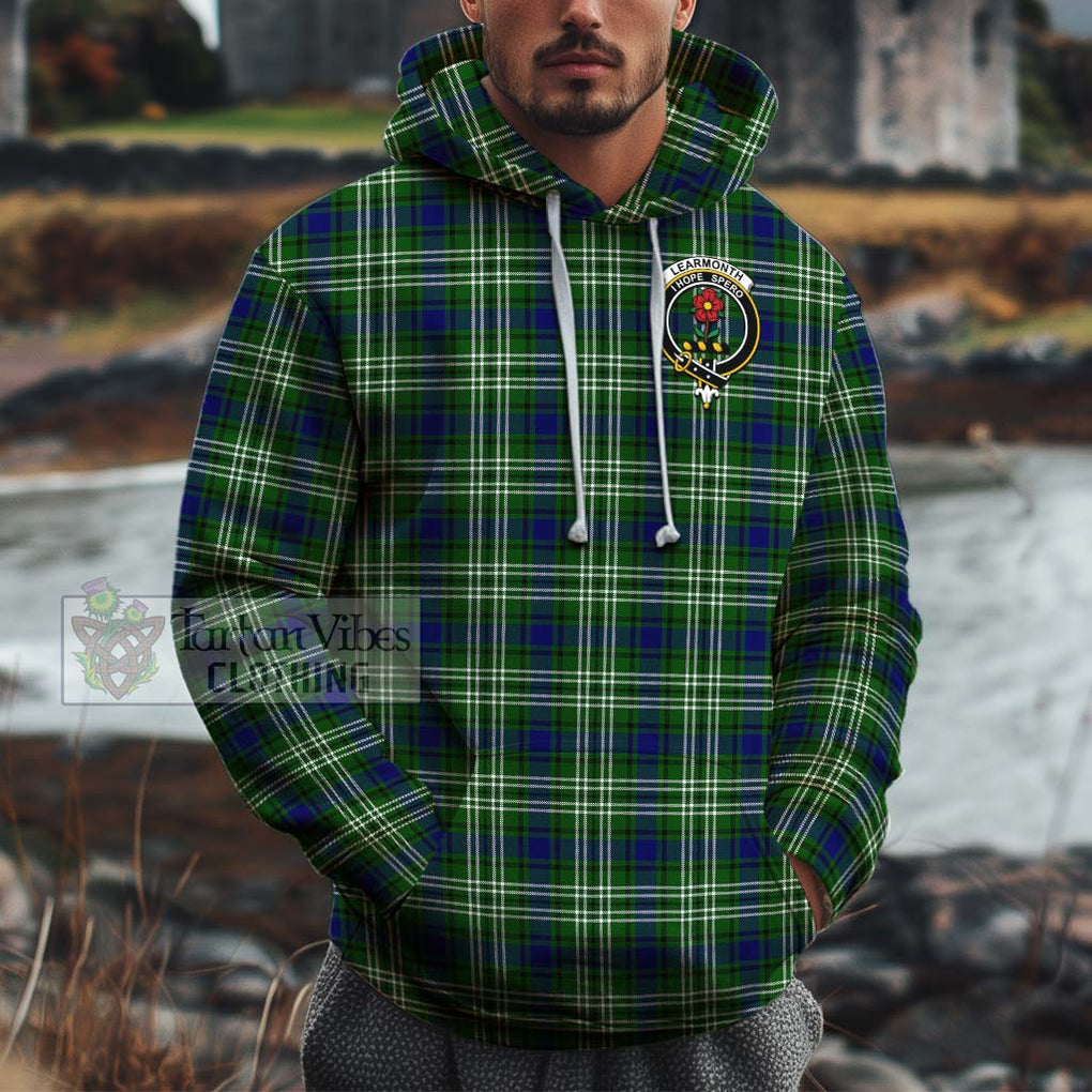 Learmonth Tartan Cotton Hoodie with Family Crest Pullover Hoodie XS - Tartan Vibes Clothing