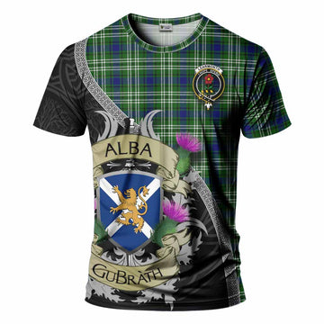 Tartan Vibes Clothing Learmonth Tartan Family Crest T-Shirt Lion Rampant Royal Thistle Shield Celtic Inspired