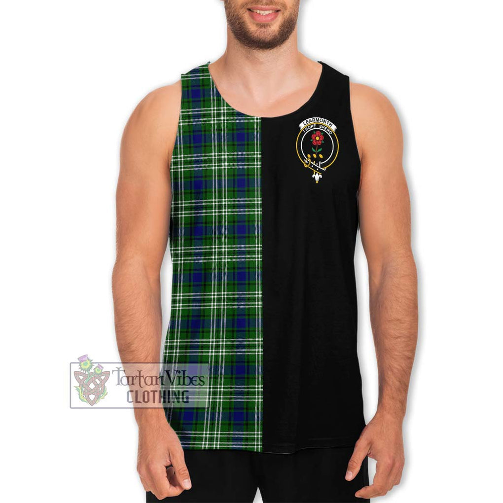 Learmonth Tartan Men's Tank Top with Family Crest and Half Of Me Style Men - Tartanvibesclothing Shop