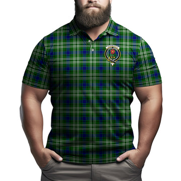 Learmonth Tartan Men's Polo Shirt with Family Crest