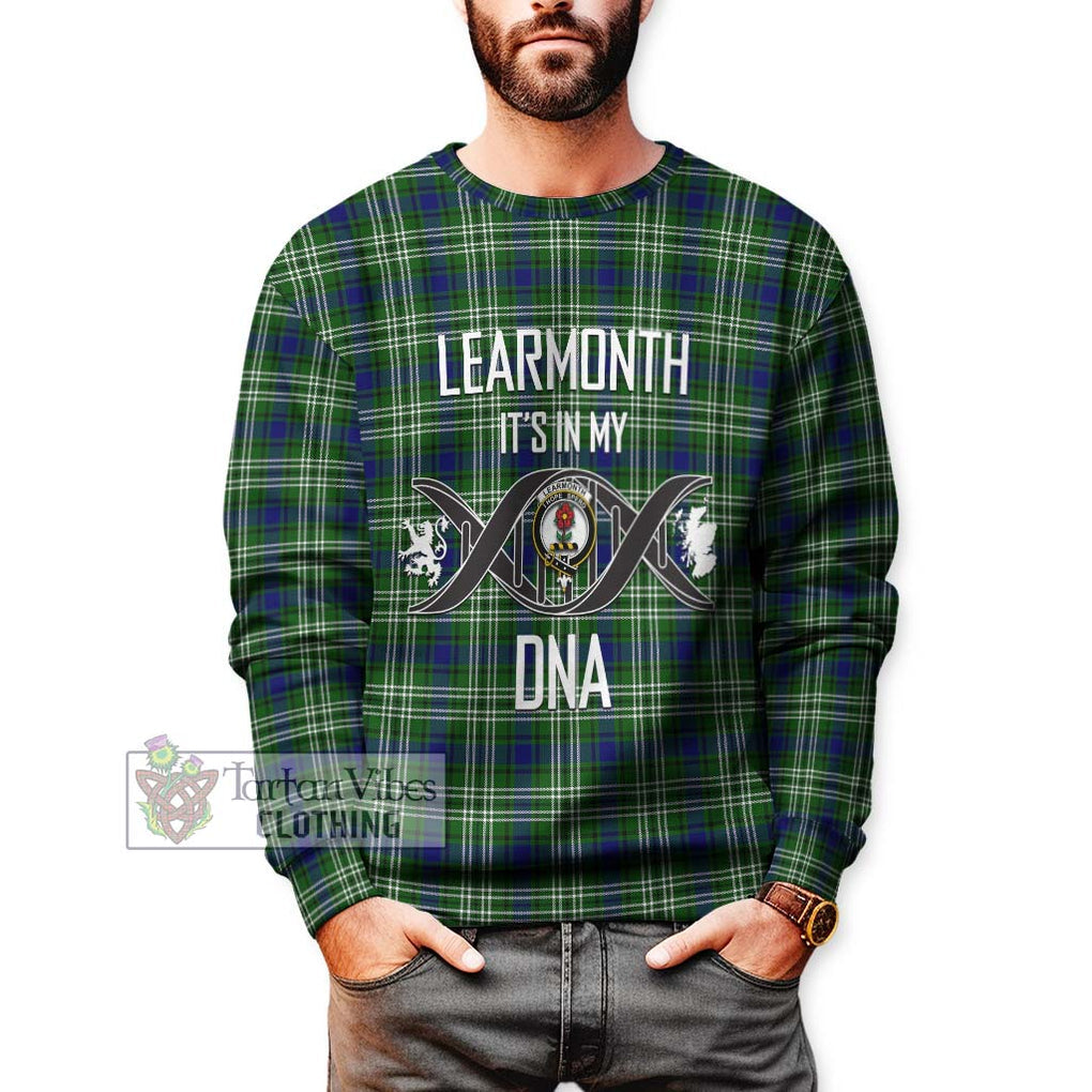 Learmonth Tartan Sweatshirt with Family Crest DNA In Me Style Unisex - Tartanvibesclothing Shop