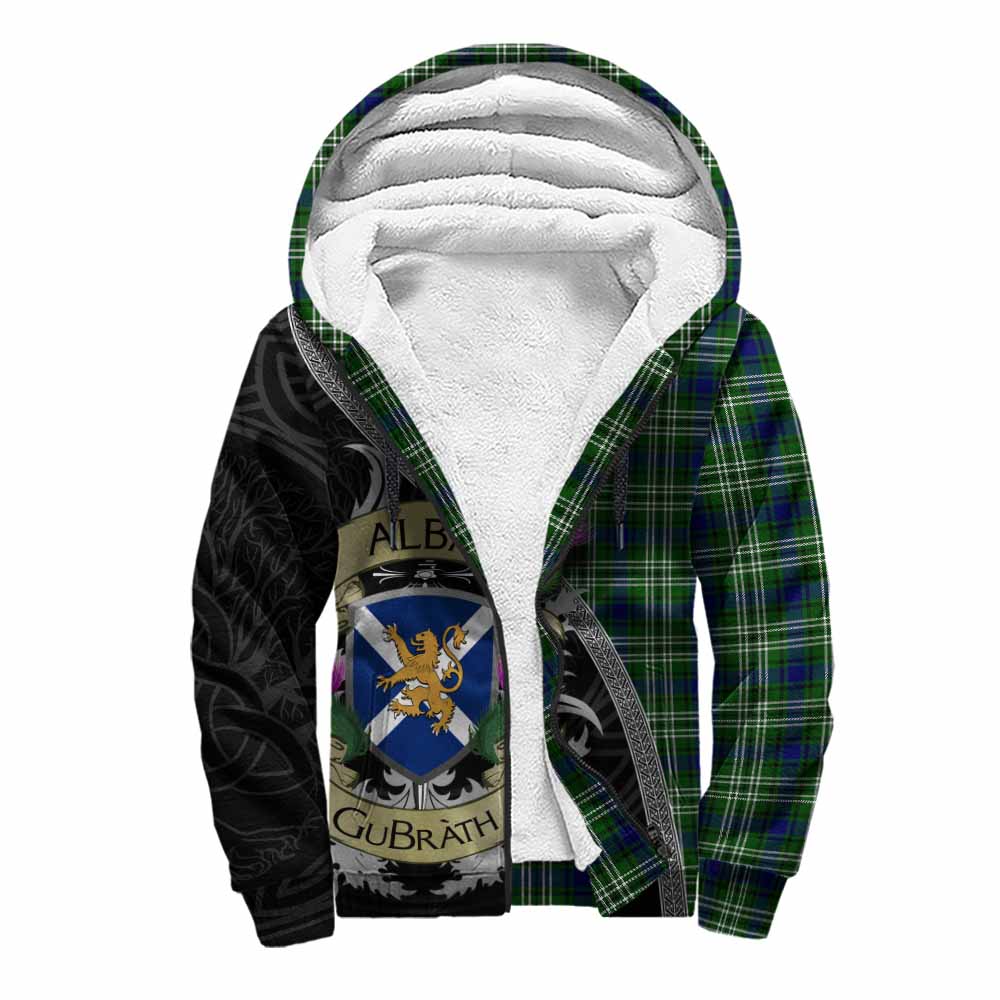 Tartan Vibes Clothing Learmonth Tartan Family Crest Sherpa Hoodie Lion Rampant Royal Thistle Shield Celtic Inspired