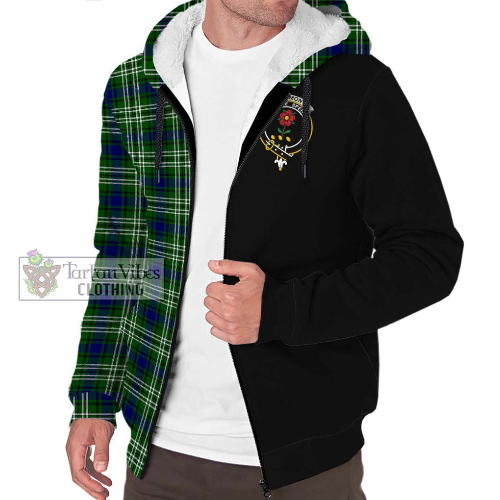 Learmonth Tartan Sherpa Hoodie with Family Crest and Half Of Me Style Unisex S - Tartanvibesclothing Shop