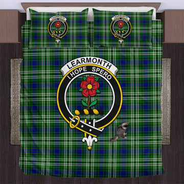 Learmonth Tartan Bedding Set with Family Crest