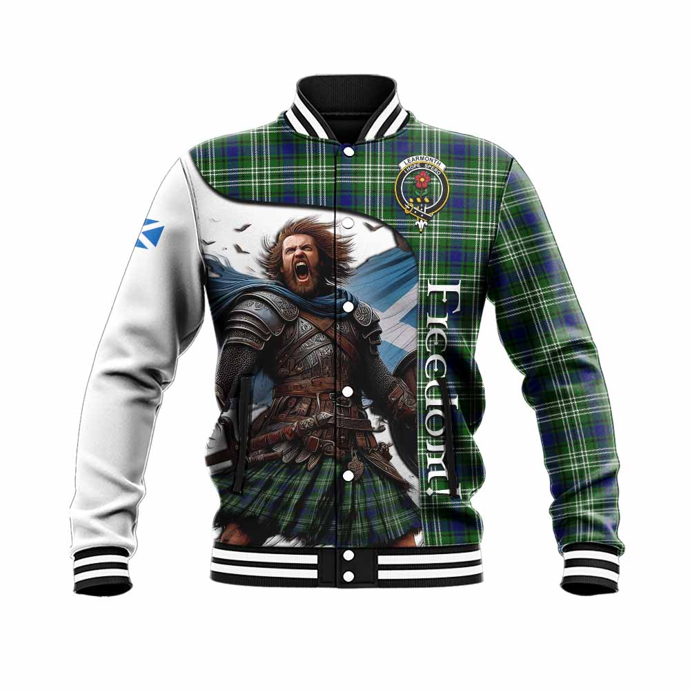 Tartan Vibes Clothing Learmonth Crest Tartan Baseball Jacket Inspired by the Freedom of Scottish Warrior