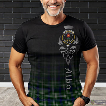Learmonth Tartan T-Shirt Featuring Alba Gu Brath Family Crest Celtic Inspired