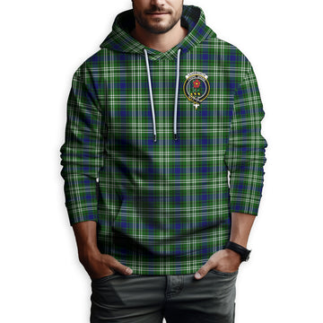 Learmonth Tartan Hoodie with Family Crest