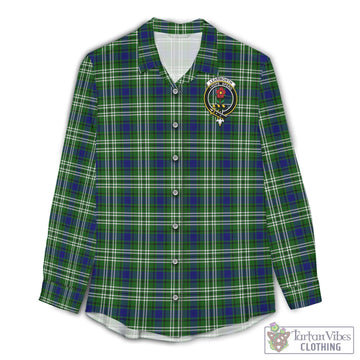 Learmonth Tartan Womens Casual Shirt with Family Crest