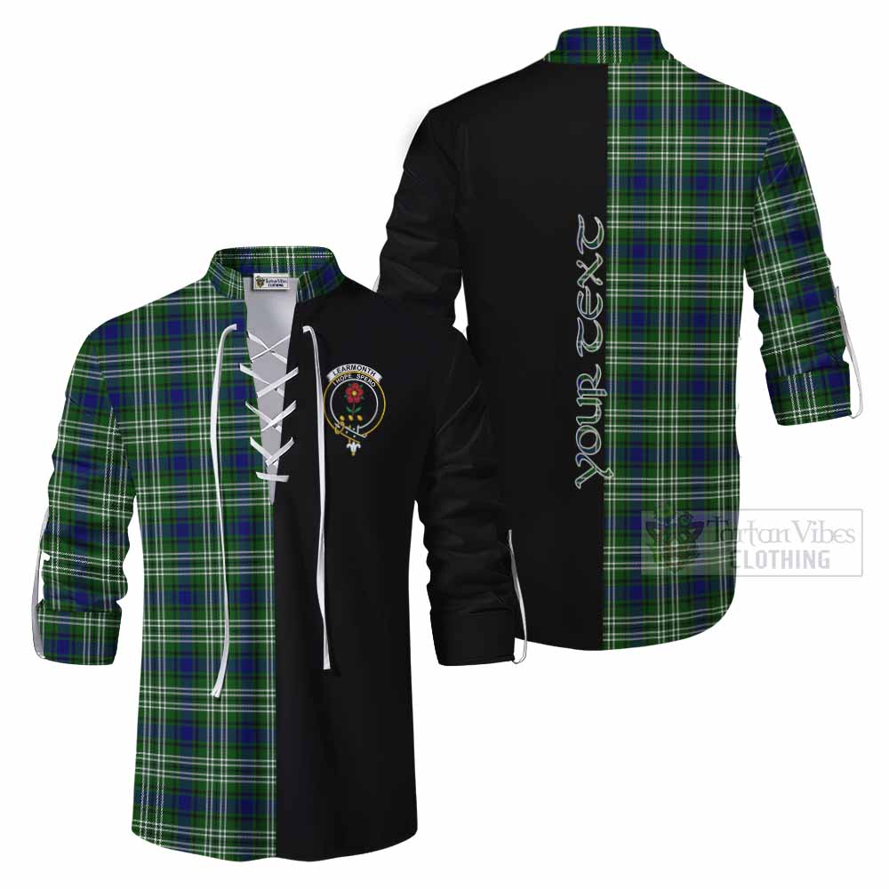 Tartan Vibes Clothing Learmonth Tartan Ghillie Kilt Shirt with Family Crest and Half Of Me Style