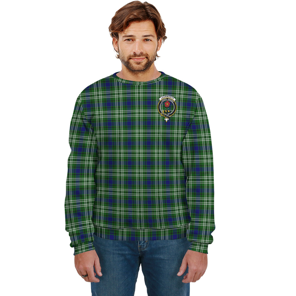 Learmonth Tartan Sweatshirt with Family Crest Unisex - Tartan Vibes Clothing