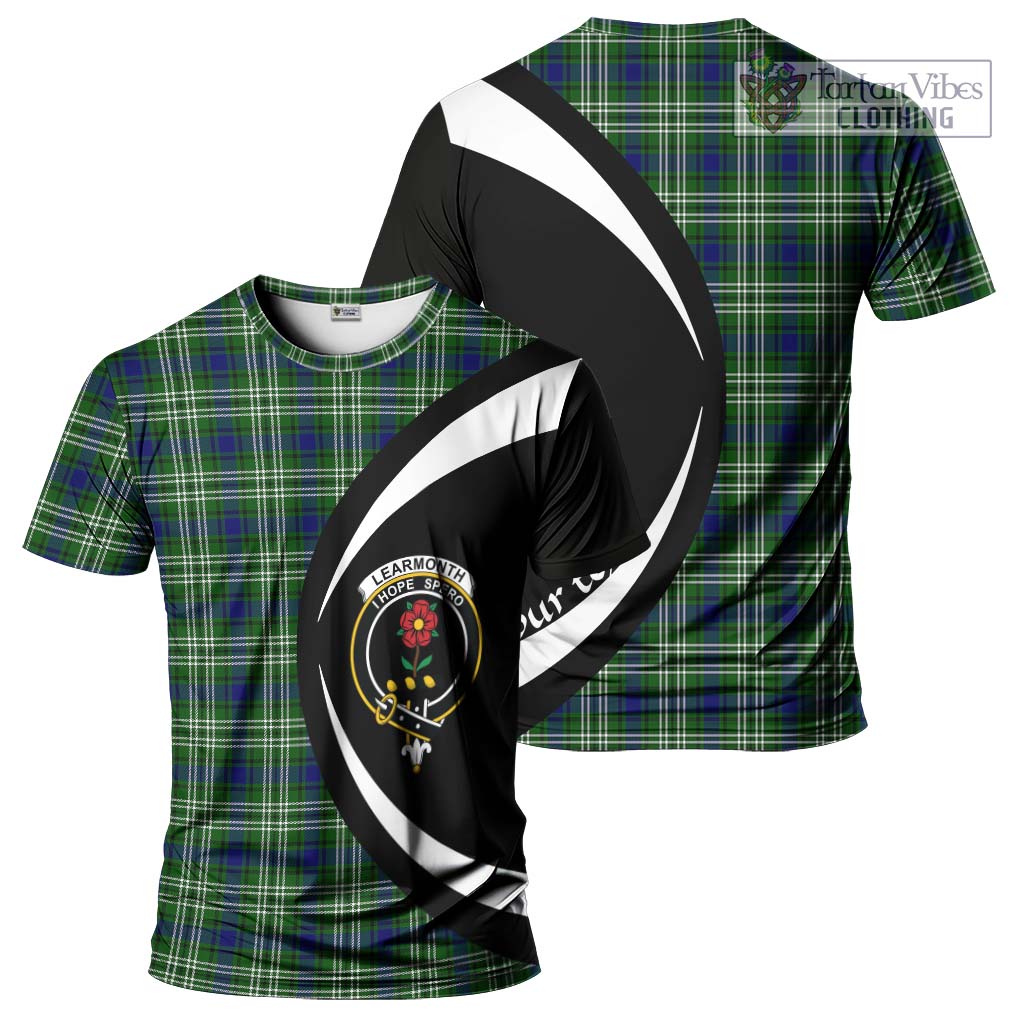 Tartan Vibes Clothing Learmonth Tartan T-Shirt with Family Crest Circle Style