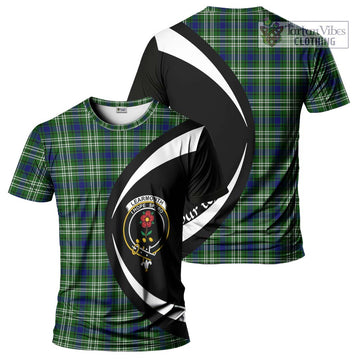 Learmonth Tartan T-Shirt with Family Crest Circle Style