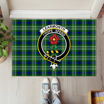 Learmonth Tartan Rubber Doormat with Family Crest